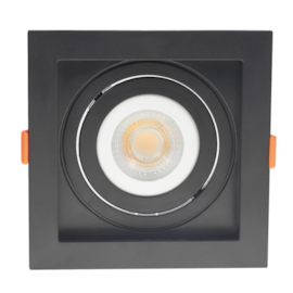 SPOT DE EMBUTIR FLEA QUADRADO PAR20 13X13X4,3CM POLICARBONATO PRETO | NORDECOR 6191 SPOT DE EMBUTIR FLEA QUADRADO PAR20 13X13X4,3CM POLICARBONATO PRETO | NORDECOR 6191