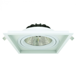 SPOT DE EMBUTIR LED DW QUADRADO DIMERIZÁVEL IRC>80 10W 3000K | INTERLIGHT IL DW06D-1-FE-W