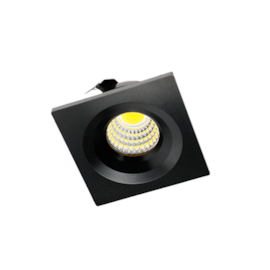 SPOT DE EMBUTIR LED ELYSA QUADRADO 3000K 3W BIVOLT PRETO | NORDECOR 6007