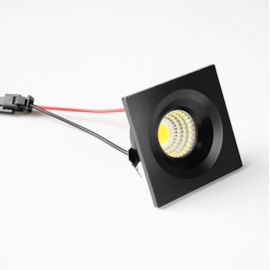 SPOT DE EMBUTIR LED ELYSA QUADRADO 3000K 3W BIVOLT PRETO | NORDECOR 6007