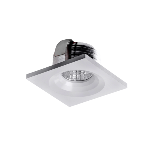 SPOT DE EMBUTIR LED ELYSA QUADRADO MINI 3000K 3W BIVOLT BRANCO | NORDECOR 6005