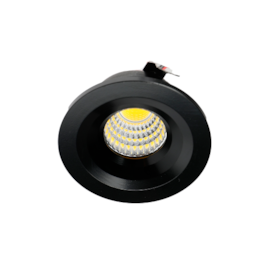 SPOT DE EMBUTIR LED ELYSA REDONDO 3000K 3W BIVOLT PRETO | NORDECOR 6006