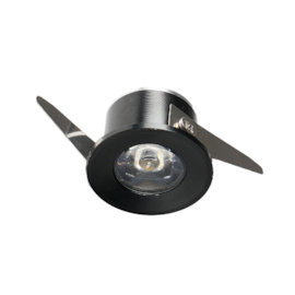 SPOT DE EMBUTIR LED ELYSA REDONDO MINI 3000K 1W BIVOLT PRETO | NORDECOR 6003