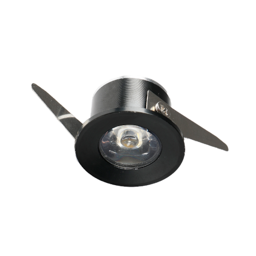 SPOT DE EMBUTIR LED ELYSA REDONDO MINI 3000K 1W BIVOLT PRETO | NORDECOR 6003