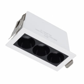 SPOT DE EMBUTIR LED FOCCO RETANGULAR MINI 2700K 6W BIVOLT PVC BRANCO E PRETO | GAYA 8294 SPOT DE EMBUTIR LED FOCCO RETANGULAR MINI 2700K 6W BIVOLT PVC BRANCO E PRETO | GAYA 8294