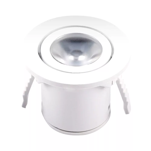 SPOT DE EMBUTIR LED MINI REDONDO 3000K 1W BIVOLT Ø2,9X3,15CM ALUMÍNIO BRANCO | SL ILUMINAÇÃO 2085-381 SPOT DE EMBUTIR LED MINI REDONDO 3000K 1W BIVOLT Ø2,9X3,15CM ALUMÍNIO BRANCO | SL ILUMINAÇÃO 2085-381