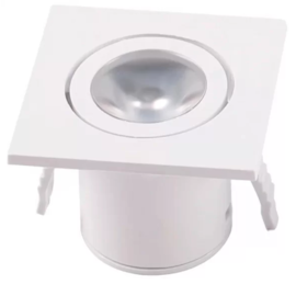 SPOT DE EMBUTIR LED MINI WOOD PARA MARCENARIA 3000K 1W BIVOLT 3,5X3,5X2,9CM BRANCO | GAYA 8296