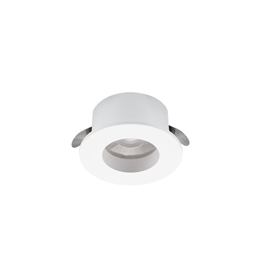 SPOT DE EMBUTIR LED MÓBILI REDONDO DIMERIZÁVEL PARA MOVELARIA IRC90 2700K 2W 12V Ø3,7X1,9CM POLICARBONATO E ABS BRANCO | STELLA STL22917BR/27