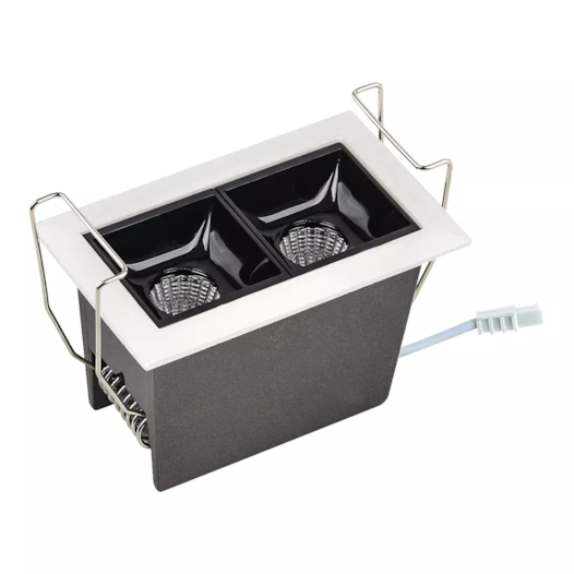 SPOT DE EMBUTIR LED PIACE RETANGULAR DUPLO 2700K 4W BIVOLT 7,4X5X4,4CM ALUMÍNIO BRANCO | SL ILUMINAÇÃO 2024-171 SPOT DE EMBUTIR LED PIACE RETANGULAR DUPLO 2700K 4W BIVOLT 7,4X5X4,4CM ALUMÍNIO BRANCO | SL ILUMINAÇÃO 2024-171