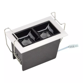 SPOT DE EMBUTIR LED PIACE RETANGULAR DUPLO 4000K 4W BIVOLT 7,4X5X4,4CM ALUMÍNIO BRANCO | SL ILUMINAÇÃO 2024-369 SPOT DE EMBUTIR LED PIACE RETANGULAR DUPLO 4000K 4W BIVOLT 7,4X5X4,4CM ALUMÍNIO BRANCO | SL ILUMINAÇÃO 2024-369
