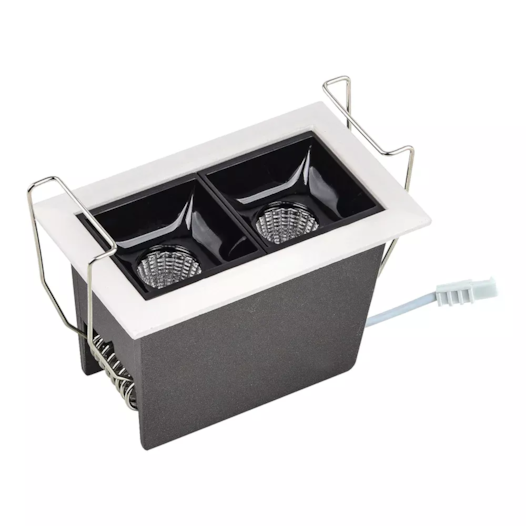 SPOT DE EMBUTIR LED PIACE RETANGULAR DUPLO 4000K 4W BIVOLT 7,4X5X4,4CM ALUMÍNIO BRANCO | SL ILUMINAÇÃO 2024-369 SPOT DE EMBUTIR LED PIACE RETANGULAR DUPLO 4000K 4W BIVOLT 7,4X5X4,4CM ALUMÍNIO BRANCO | SL ILUMINAÇÃO 2024-369