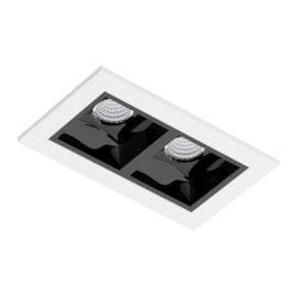 SPOT DE EMBUTIR LED PICCO HOME QUADRADO COM BORDA 2 FOCOS 34º IRC>90 5W 2700K | INTERLIGHT 4892-AB-S SPOT DE EMBUTIR LED PICCO HOME QUADRADO COM BORDA 2 FOCOS 34º IRC>90 5W 2700K | INTERLIGHT 4892-AB-S