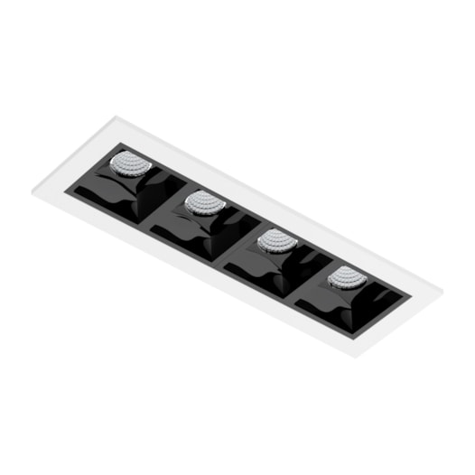 SPOT DE EMBUTIR LED PICCO HOME QUADRADO COM BORDA 4 FOCOS 12º IRC>90 10W 2700K | INTERLIGHT 4894-FE-S SPOT DE EMBUTIR LED PICCO HOME QUADRADO COM BORDA 4 FOCOS 12º IRC>90 10W 2700K | INTERLIGHT 4894-FE-S