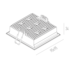 SPOT DE EMBUTIR LED PICCO HOME QUADRADO COM BORDA 9 FOCOS 34º IRC>90 21W 2700K | INTERLIGHT 4994-AB-S