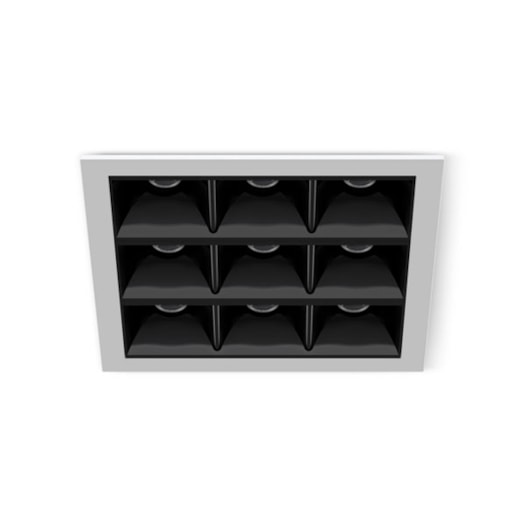 SPOT DE EMBUTIR LED PICCO HOME QUADRADO COM BORDA 9 FOCOS 48º IRC>90 21W 2700K | INTERLIGHT 4994-MA-S SPOT DE EMBUTIR LED PICCO HOME QUADRADO COM BORDA 9 FOCOS 48º IRC>90 21W 2700K | INTERLIGHT 4994-MA-S