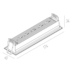 SPOT DE EMBUTIR LED PICCO HOME RETANGULAR COM BORDA 6 FOCOS 12º IRC>90 14 W 2700K | INTERLIGHT 4993-FE-S