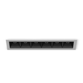 SPOT DE EMBUTIR LED PICCO HOME RETANGULAR COM BORDA 6 FOCOS 12º IRC>90 14 W 2700K | INTERLIGHT 4993-FE-S