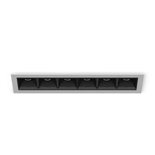 SPOT DE EMBUTIR LED PICCO HOME RETANGULAR COM BORDA 6 FOCOS 12º IRC>90 14 W 2700K | INTERLIGHT 4993-FE-S