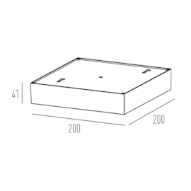 SPOT DE EMBUTIR LED PICCO ORIENTÁVEL 34° IRC 90 2700K 20W BIVOLT 20X20X4,1CM ALUMÍNIO | INTERLIGHT 2785-AB-S