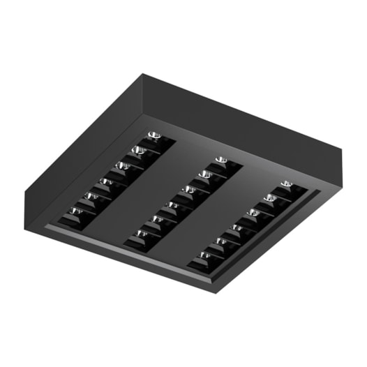SPOT DE EMBUTIR LED PICCO ORIENTÁVEL 34° IRC 90 2700K 20W BIVOLT 20X20X4,1CM ALUMÍNIO | INTERLIGHT 2785-AB-S