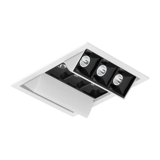 SPOT DE EMBUTIR LED PICCO ORIENTÁVEL QUADRADO COM BORDA 12° IRC 90 3 FOCOS 2700K 21W BIVOLT 12,1X9,95X4,3CM ALUMÍNIO | INTERLIGHT 4584-FE-S SPOT DE EMBUTIR LED PICCO ORIENTÁVEL QUADRADO COM BORDA 12° IRC 90 3 FOCOS 2700K 21W BIVOLT 12,1X9,95X4,3CM ALUMÍNIO | INTERLIGHT 4584-FE-S