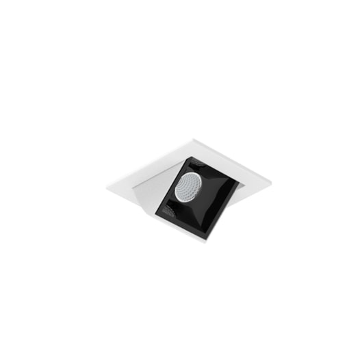 SPOT DE EMBUTIR LED PICCO ORIENTÁVEL QUADRADO COM BORDA 34° IRC 90 2700K 3W BIVOLT ALUMÍNIO | INTERLIGHT 4581-S-AB