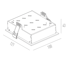 SPOT DE EMBUTIR LED PICCO ORIENTÁVEL QUADRADO COM BORDA 48° IRC 90 3 FOCOS 4000K 21W BIVOLT 12,1X9,95X4,3CM ALUMÍNIO | INTERLIGHT 4584-MA-N SPOT DE EMBUTIR LED PICCO ORIENTÁVEL QUADRADO COM BORDA 48° IRC 90 3 FOCOS 4000K 21W BIVOLT 12,1X9,95X4,3CM ALUMÍNIO | INTERLIGHT 4584-MA-N