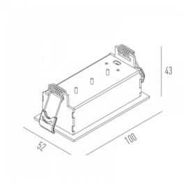 SPOT DE EMBUTIR LED PICCO ORIENTÁVEL RETANGULAR COM BORDA 34° IRC 90 3 FOCOS 2700K 7W BIVOLT ALUMÍNIO | INTERLIGHT 4582-AB-S SPOT DE EMBUTIR LED PICCO ORIENTÁVEL RETANGULAR COM BORDA 34° IRC 90 3 FOCOS 2700K 7W BIVOLT ALUMÍNIO | INTERLIGHT 4582-AB-S