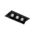 SPOT DE EMBUTIR LED PICCO ORIENTÁVEL RETANGULAR COM BORDA 34° IRC 90 3 FOCOS 4000K 7W BIVOLT 9,9X5,2X4,3CM ALUMÍNIO | INTERLIGHT 4582-AB-N