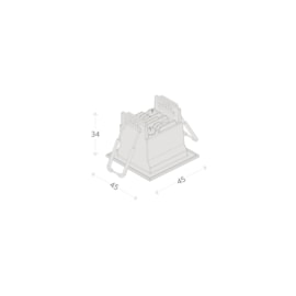 SPOT DE EMBUTIR LED PICCO PRO QUADRADO COM BORDA 12° IRC 95 4000K 4W BIVOLT ALUMÍNIO | INTERLIGHT 4471-FE-N