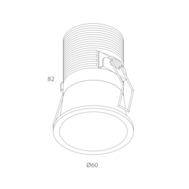 SPOT DE EMBUTIR LED POTENZA REDONDO 7W ALUMÍNIO BRANCO | MISTERLED SLED1204