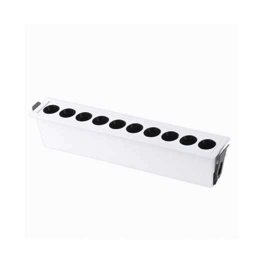 SPOT DE EMBUTIR LED POWERUS 10 FOCOS IRC 90 3000K 20W BIVOLT 28X4,5X5CM BRANCO | NORDECOR 6377 SPOT DE EMBUTIR LED POWERUS 10 FOCOS IRC 90 3000K 20W BIVOLT 28X4,5X5CM BRANCO | NORDECOR 6377