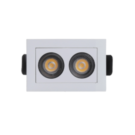SPOT DE EMBUTIR LED POWERUS 2 FOCOS IRC 90 3000K 4W BIVOLT 5X6,8CM ALUMÍNIO BRANCO | NORDECOR 6371 SPOT DE EMBUTIR LED POWERUS 2 FOCOS IRC 90 3000K 4W BIVOLT 5X6,8CM ALUMÍNIO BRANCO | NORDECOR 6371
