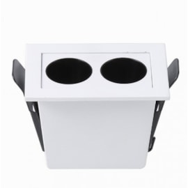SPOT DE EMBUTIR LED POWERUS 2 FOCOS IRC 90 3000K 4W BIVOLT 5X6,8CM ALUMÍNIO BRANCO | NORDECOR 6371 SPOT DE EMBUTIR LED POWERUS 2 FOCOS IRC 90 3000K 4W BIVOLT 5X6,8CM ALUMÍNIO BRANCO | NORDECOR 6371