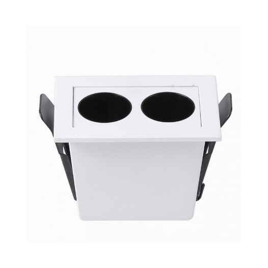 SPOT DE EMBUTIR LED POWERUS 2 FOCOS IRC 90 3000K 4W BIVOLT 5X6,8CM ALUMÍNIO BRANCO | NORDECOR 6371 SPOT DE EMBUTIR LED POWERUS 2 FOCOS IRC 90 3000K 4W BIVOLT 5X6,8CM ALUMÍNIO BRANCO | NORDECOR 6371