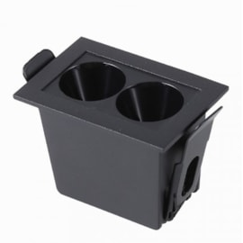 SPOT DE EMBUTIR LED POWERUS 2 FOCOS IRC 90 3000K 4W BIVOLT 5X6,8CM ALUMÍNIO PRETO | NORDECOR 6372 SPOT DE EMBUTIR LED POWERUS 2 FOCOS IRC 90 3000K 4W BIVOLT 5X6,8CM ALUMÍNIO PRETO | NORDECOR 6372