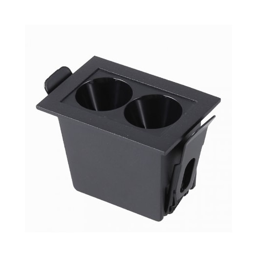 SPOT DE EMBUTIR LED POWERUS 2 FOCOS IRC 90 3000K 4W BIVOLT 5X6,8CM ALUMÍNIO PRETO | NORDECOR 6372 SPOT DE EMBUTIR LED POWERUS 2 FOCOS IRC 90 3000K 4W BIVOLT 5X6,8CM ALUMÍNIO PRETO | NORDECOR 6372