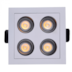 SPOT DE EMBUTIR LED POWERUS 4 FOCOS IRC 90 3000K 8W BIVOLT 7,5X7,5X5CM BRANCO | NORDECOR 6379