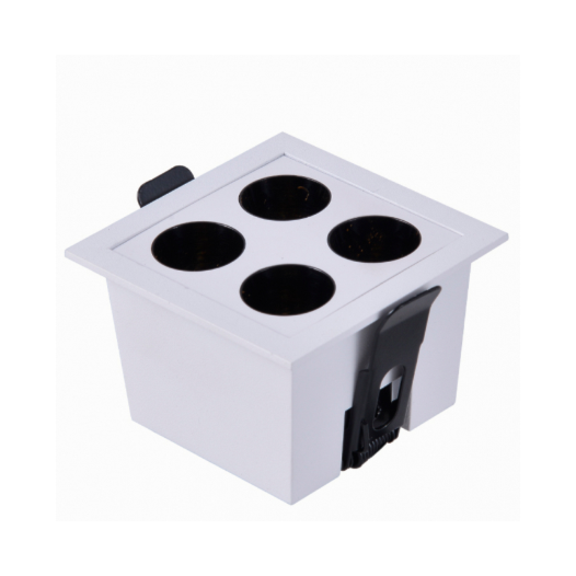 SPOT DE EMBUTIR LED POWERUS 4 FOCOS IRC 90 3000K 8W BIVOLT 7,5X7,5X5CM BRANCO | NORDECOR 6379 SPOT DE EMBUTIR LED POWERUS 4 FOCOS IRC 90 3000K 8W BIVOLT 7,5X7,5X5CM BRANCO | NORDECOR 6379