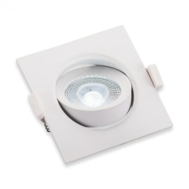 SPOT DE EMBUTIR LED QUADRADO 3000K 5W BIVOLT 9X9X4,2CM BRANCO | PIX ILUMINAÇÃO 36505277