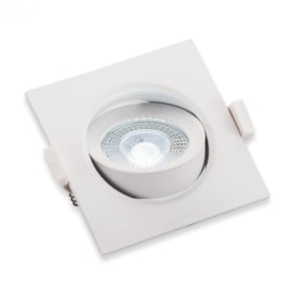 SPOT DE EMBUTIR LED QUADRADO 6500K 3W BIVOLT 7,5X7,5X4,2CM BRANCO | PIX ILUMINAÇÃO 36505276