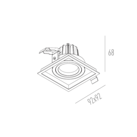 SPOT DE EMBUTIR LED QUADRADO BIVOLT 24º 8W 3000K | INTERLIGHT IL-DW01