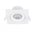 SPOT DE EMBUTIR LED QUADRADO FOCO DIRECIONÁVEL 3000K 3W BIVOLT 7,5X7,5X4CM ABS BRANCO | GAYA 9977