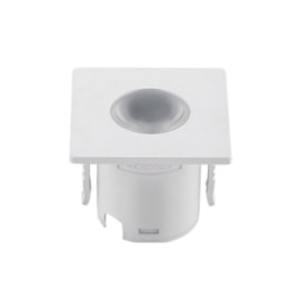 SPOT DE EMBUTIR LED QUADRADO PARA MOVELARIA MDF 3000K 1W BIVOLT 3,5X3,5X2,9CM ABS BRANCO | SKYLIGHT SKY-1001Q/BR SPOT DE EMBUTIR LED QUADRADO PARA MOVELARIA MDF 3000K 1W BIVOLT 3,5X3,5X2,9CM ABS BRANCO | SKYLIGHT SKY-1001Q/BR