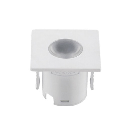 SPOT DE EMBUTIR LED QUADRADO PARA MOVELARIA MDF 3000K 1W BIVOLT 3,5X3,5X2,9CM ABS BRANCO | SKYLIGHT SKY-1001Q/BR