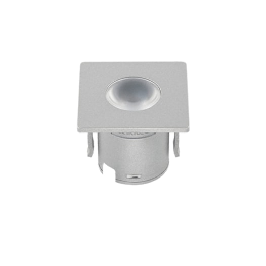 SPOT DE EMBUTIR LED QUADRADO PARA MOVELARIA MDF 3000K 1W BIVOLT 3,5X3,5X2,9CM ABS PRATA | SKYLIGHT SKY-1001Q/PR