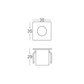 SPOT DE EMBUTIR LED QUADRADO PARA MOVELARIA MDF 3000K 1W BIVOLT 3,5X3,5X2,9CM ABS PRATA | SKYLIGHT SKY-1001Q/PR SPOT DE EMBUTIR LED QUADRADO PARA MOVELARIA MDF 3000K 1W BIVOLT 3,5X3,5X2,9CM ABS PRATA | SKYLIGHT SKY-1001Q/PR