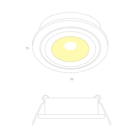 SPOT DE EMBUTIR LED REDONDO 1,5W ALUMÍNIO | MISTERLED SLED1000