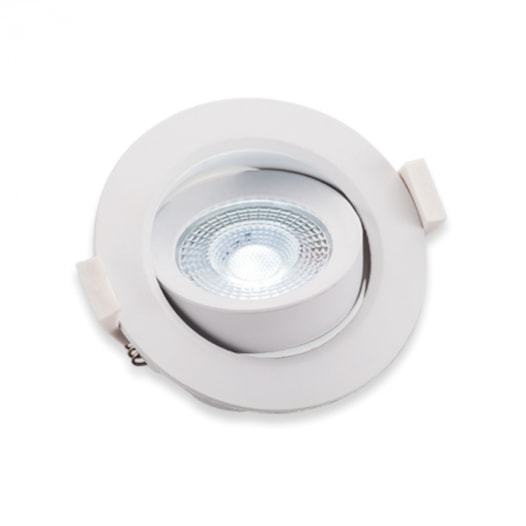 SPOT DE EMBUTIR LED REDONDO 3000K 5W BIVOLT Ø9X4,2CM BRANCO | PIX ILUMINAÇÃO 36505281