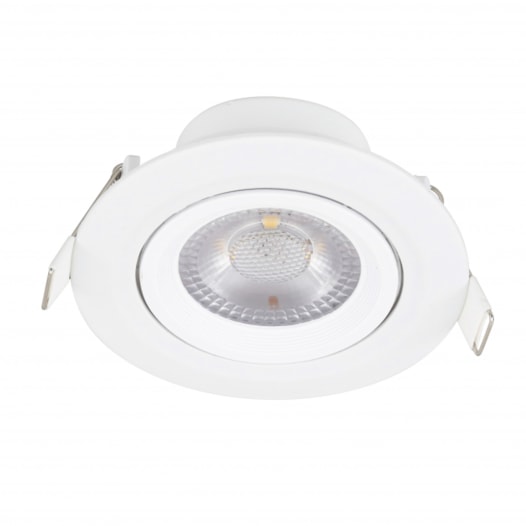 SPOT DE EMBUTIR LED REDONDO FOCO DIRECIONÁVEL 4000K 3W BIVOLT Ø7,5X4CM ABS BRANCO | GAYA 9966 SPOT DE EMBUTIR LED REDONDO FOCO DIRECIONÁVEL 4000K 3W BIVOLT Ø7,5X4CM ABS BRANCO | GAYA 9966